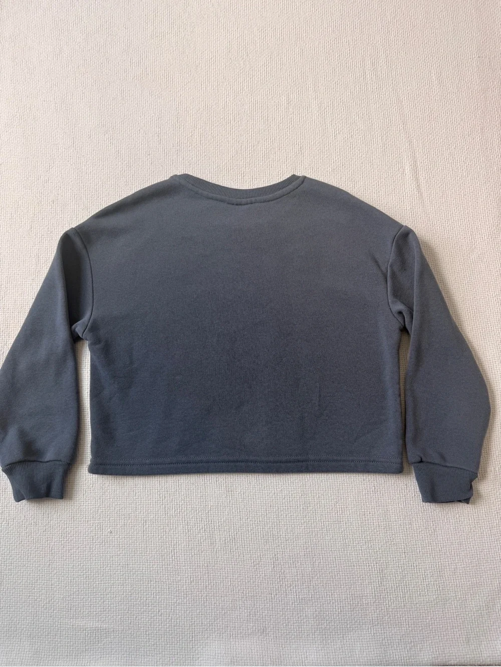 AC/DC Kids Dark Gray Cropped Sweatshirt with Multicolor Lightning Grid